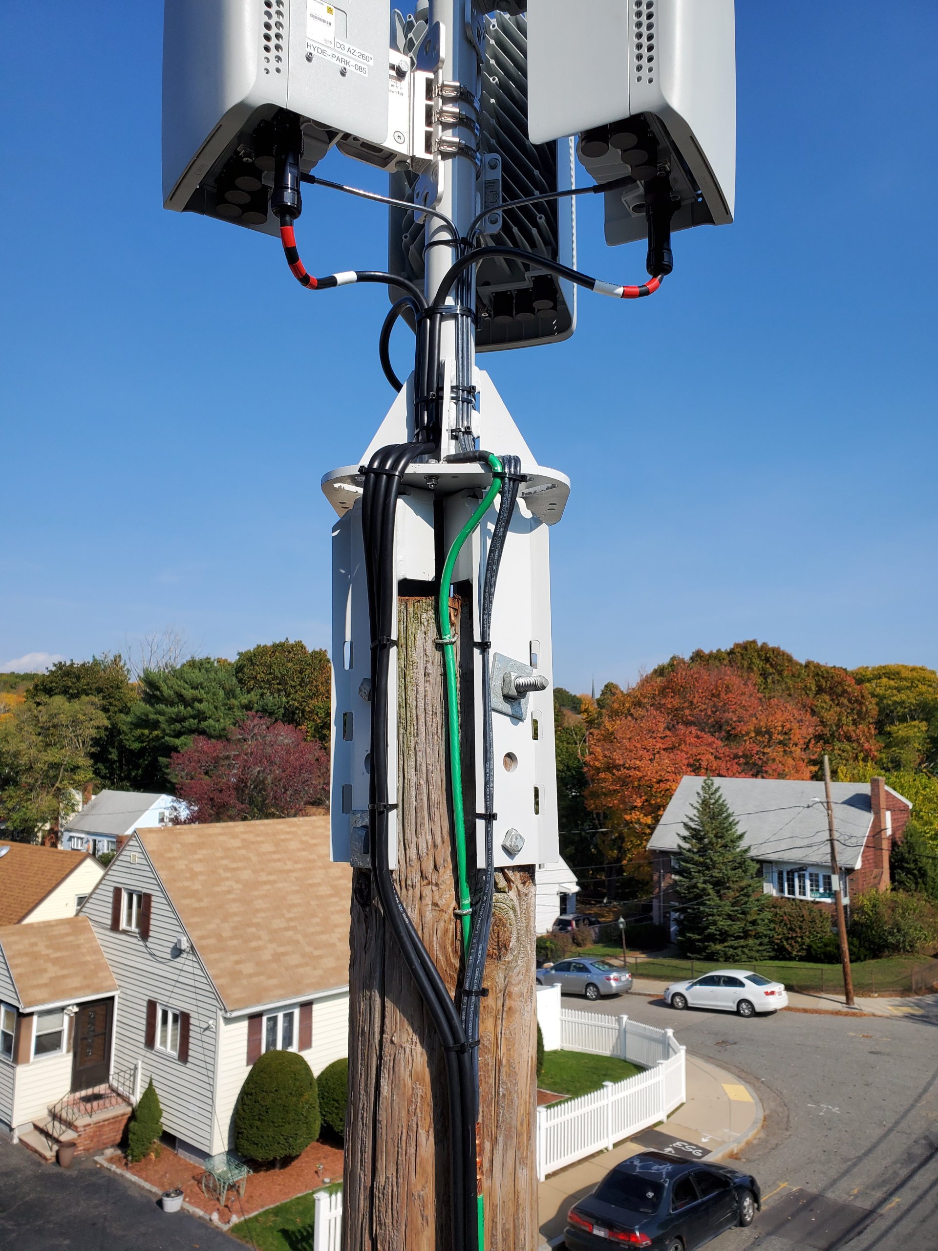 Small cell on MV utility pole