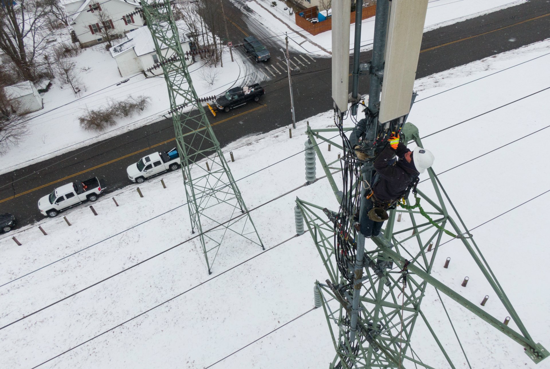 Tower Aerial Wide Shot